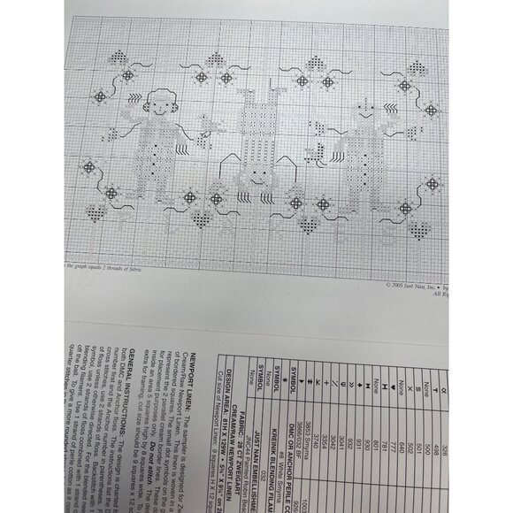 Just Nan Flakes Cross Stitch Pattern Winter Snowmen - Picture 3 of 3